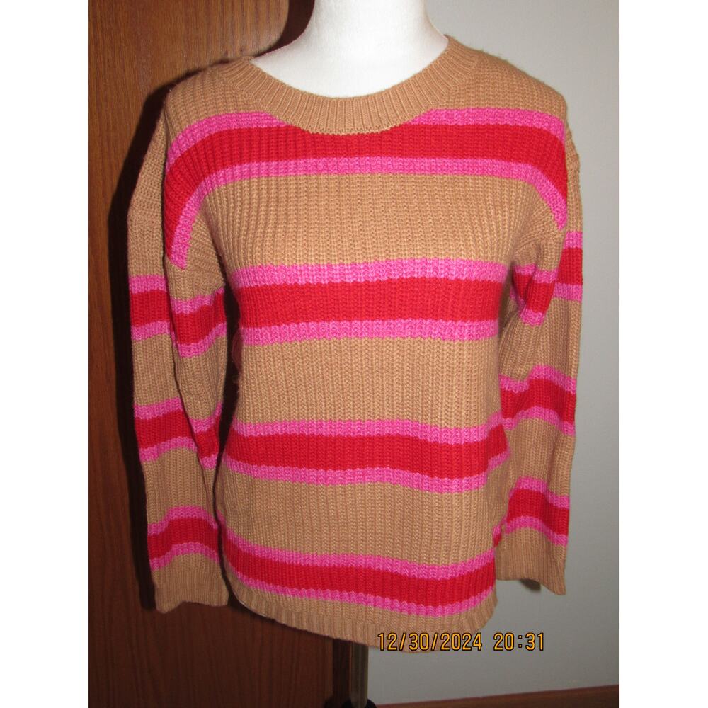 Brown and pink sweater - size medium (JR)